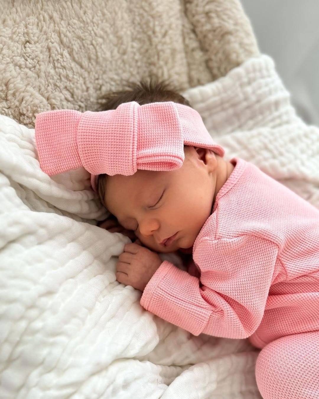 My First Outfit - Bubblegum - Flutter Bum Onesie & Topknot Set