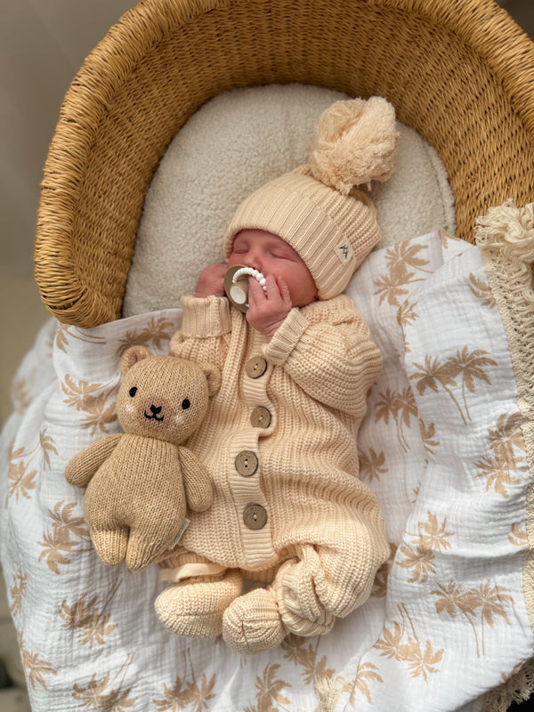 Knitted Romper & Knitted Beanie - 3 Little Crowns