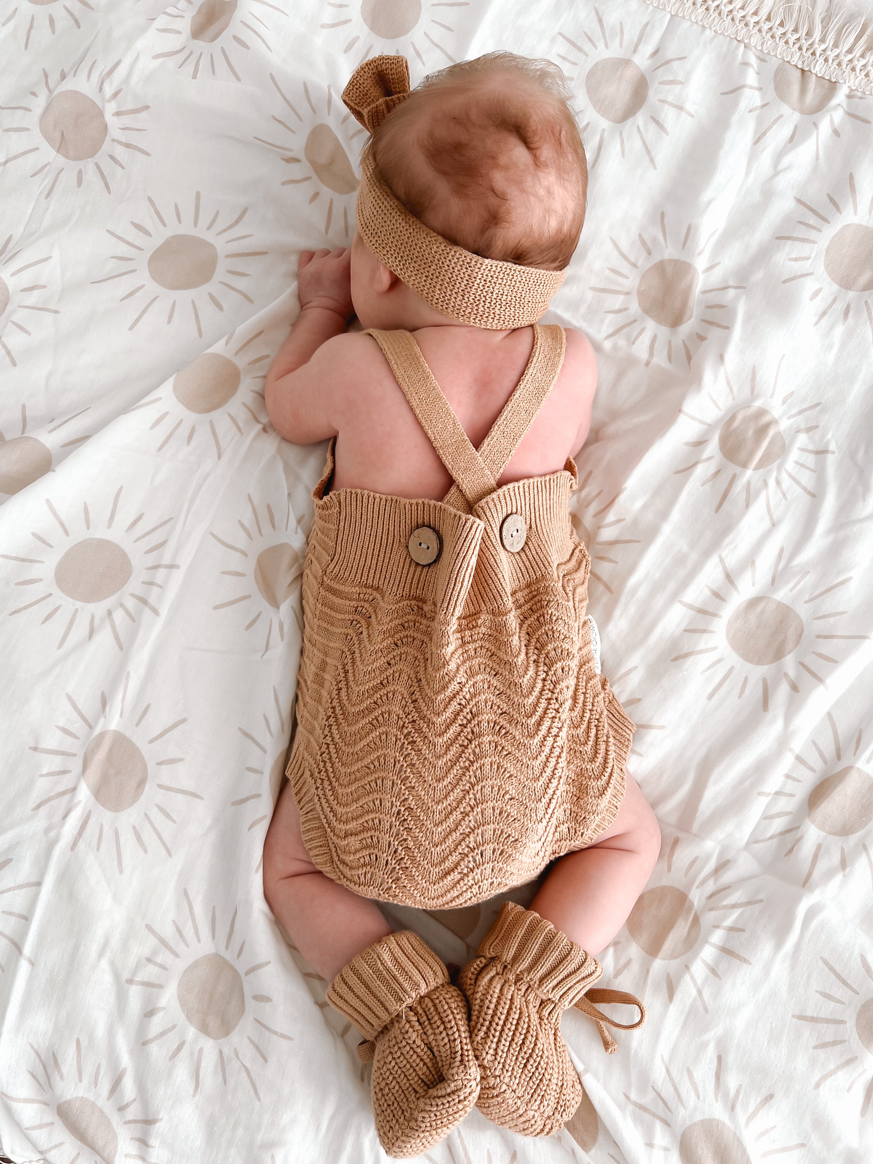 Fringe Swaddle Blanket - Sun