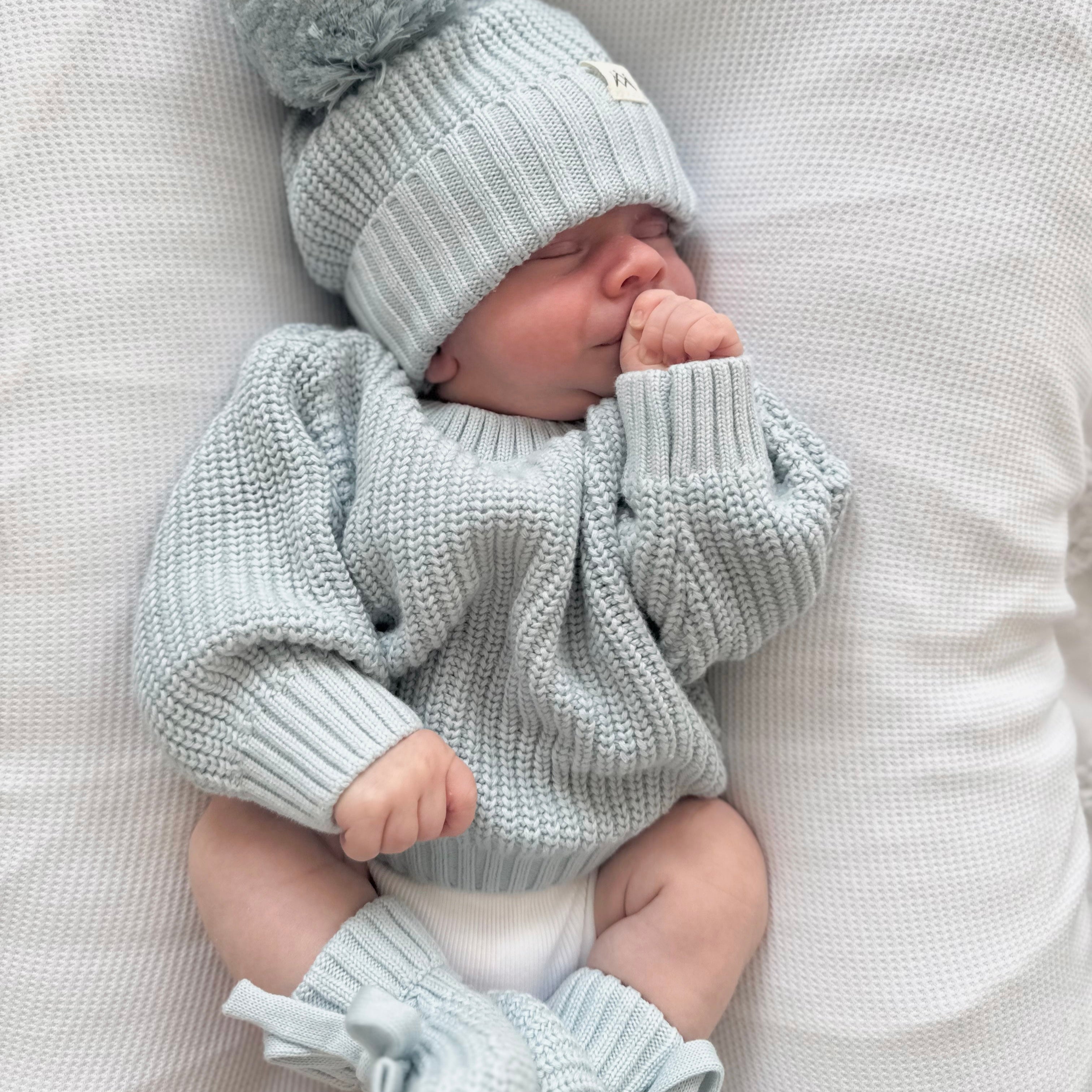 Chunky Knit Jumper - Stormy Blue