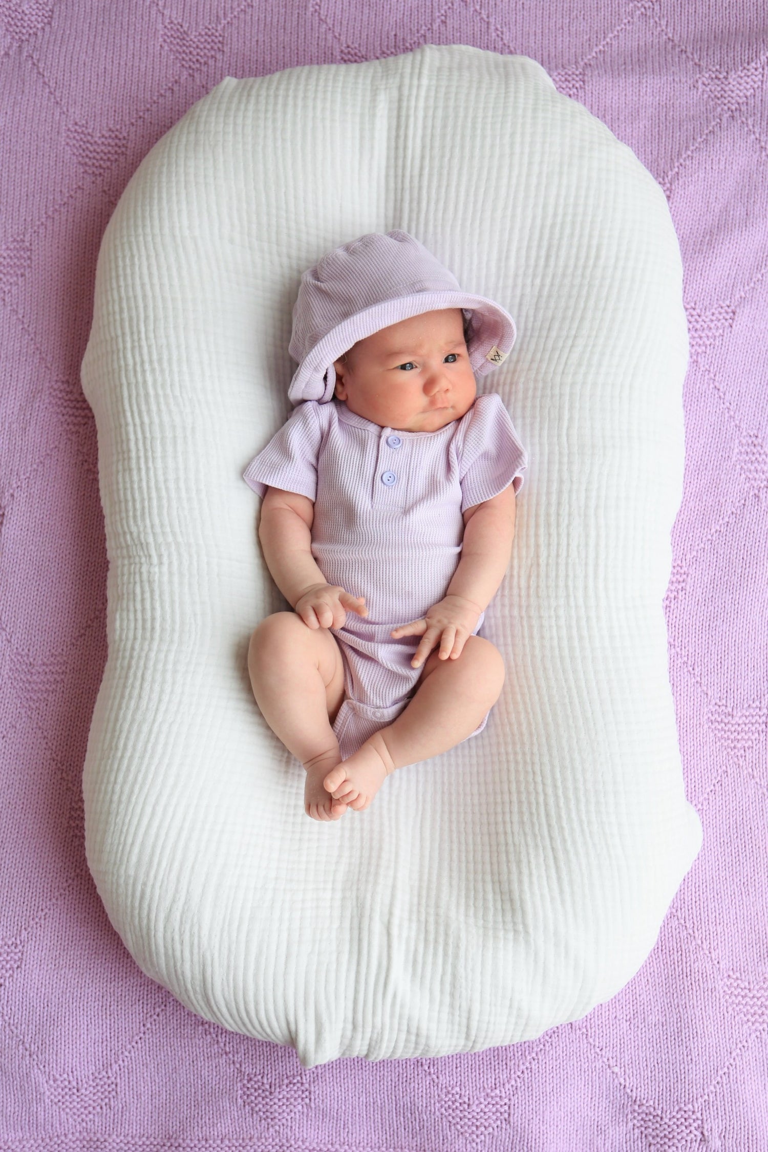 Summer Bodysuit & Sunhat - Lilac