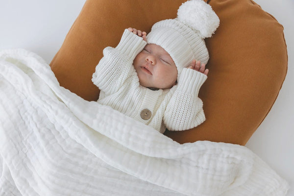 Textured Knit Beanie - Ivory