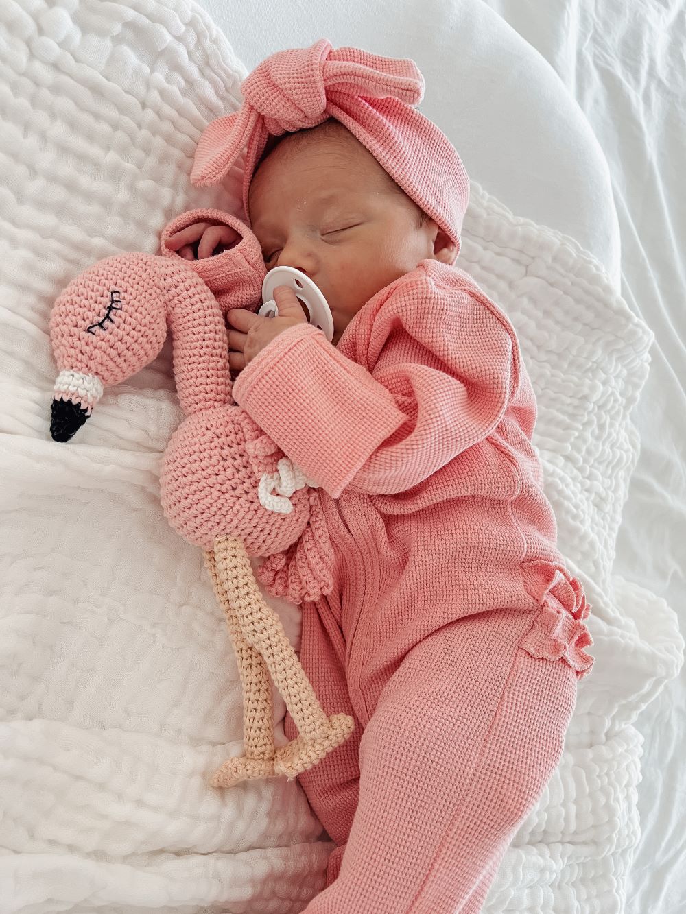 My First Outfit - Bubblegum - Flutter Bum Onesie & Topknot Set