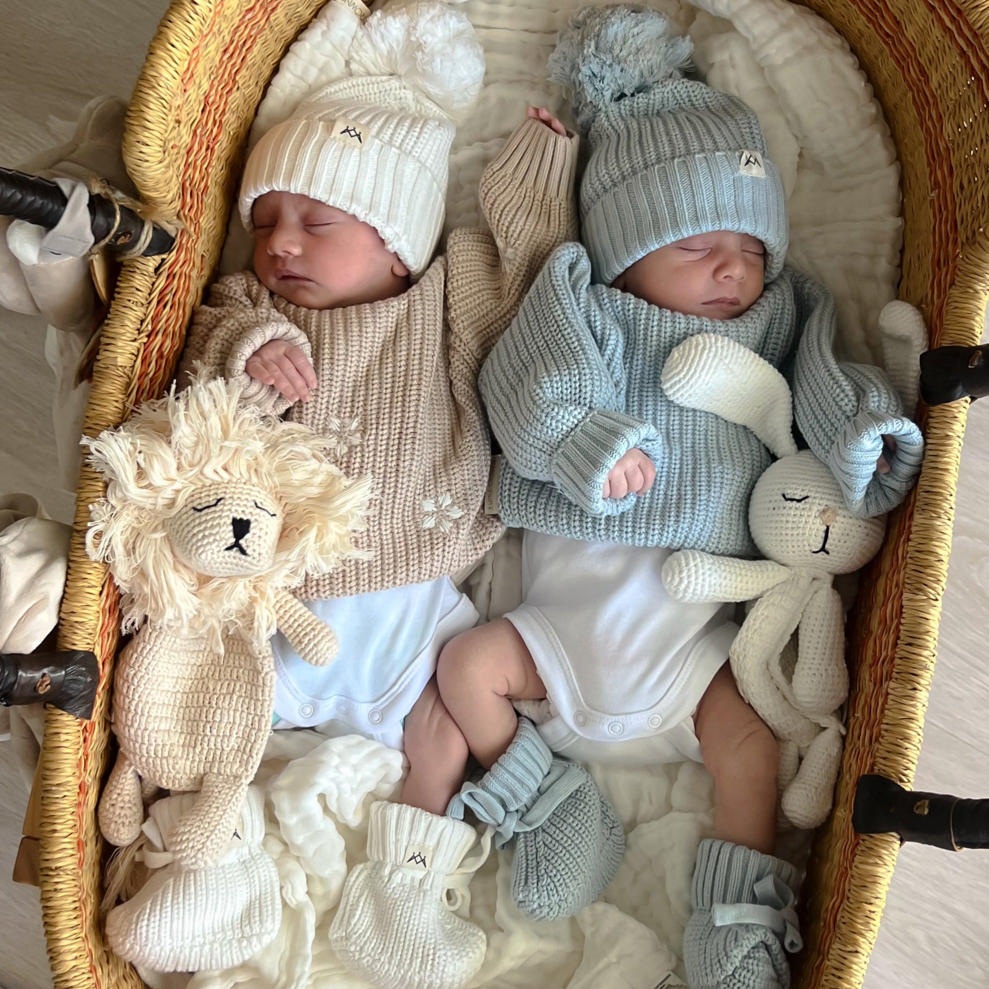 Textured Knit Booties - Stormy Blue