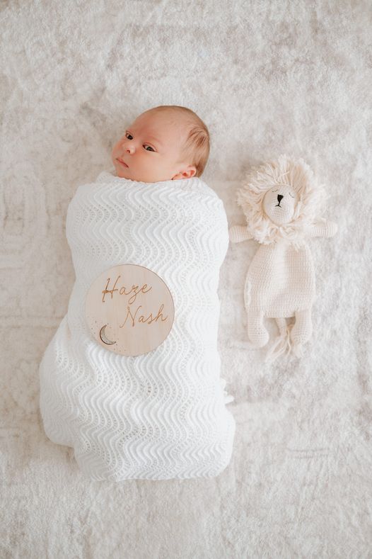 Wave Knit Blanket Ivory