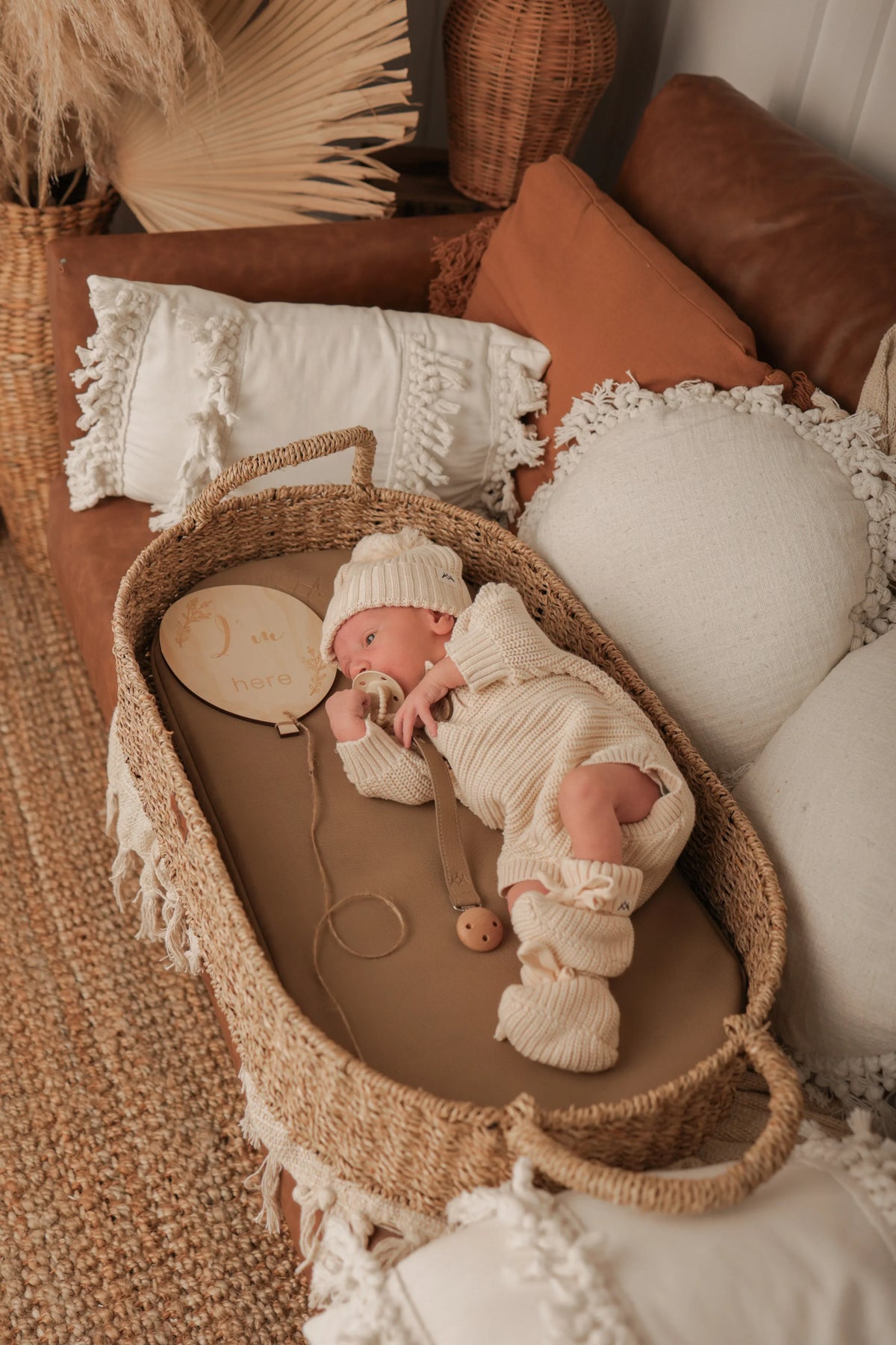 Textured Knit Bodysuit - Oat by 3 Little Crowns
