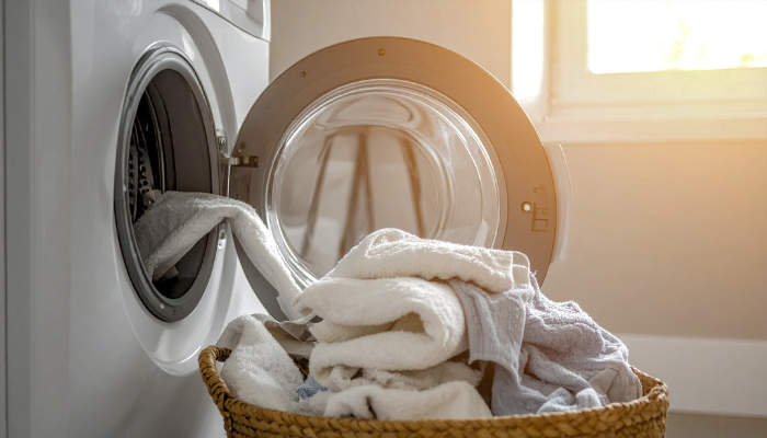 Washing knitted baby clothes in a washing machine