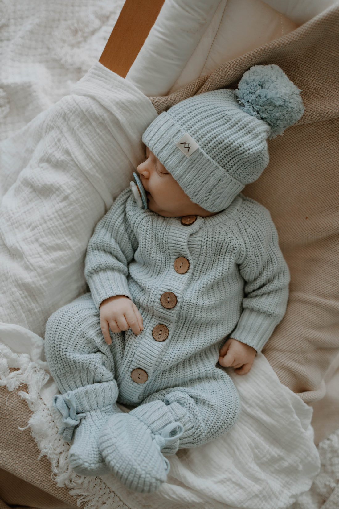 Knitted Romper - Stormy Blue