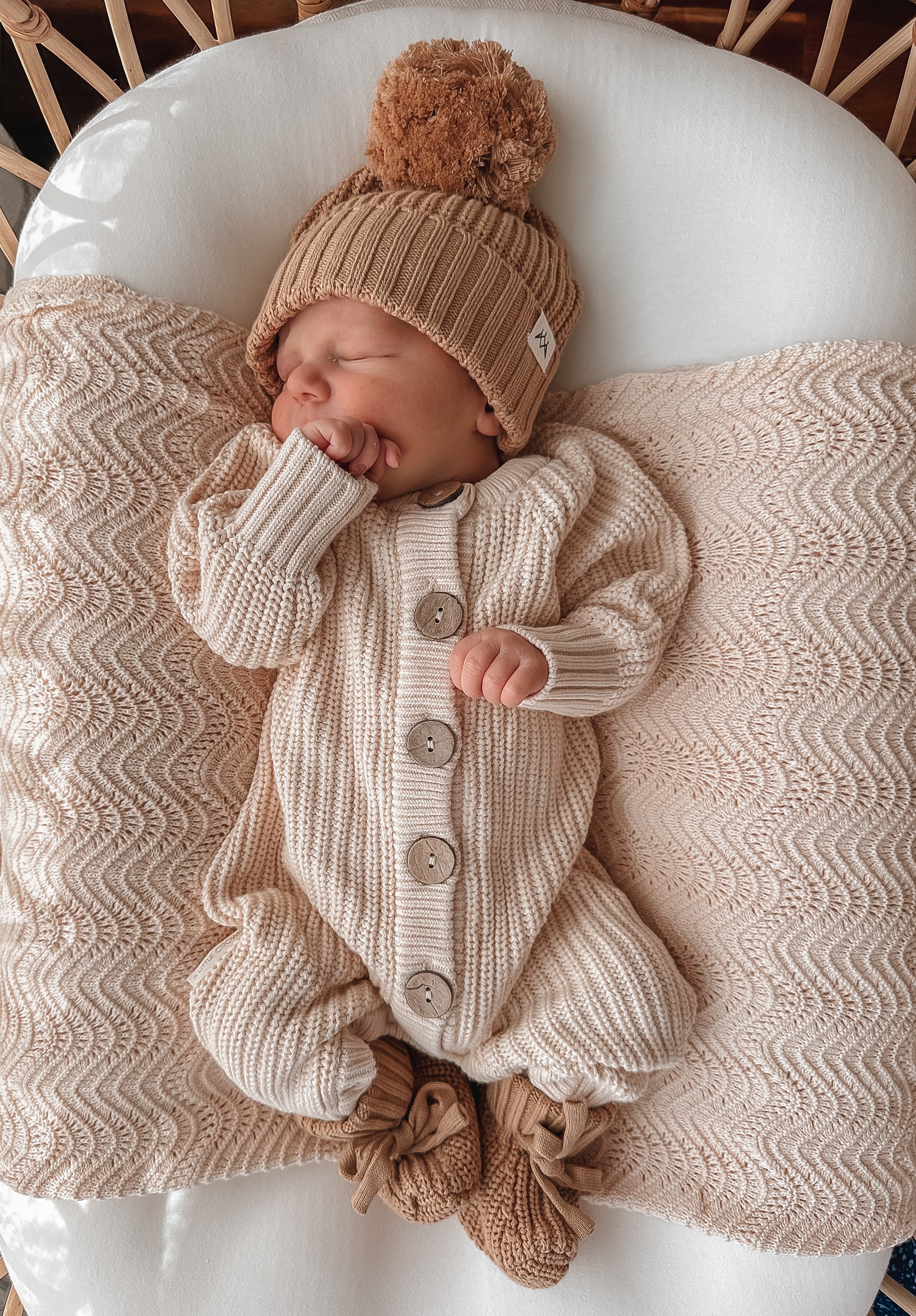 Textured Knit Beanie - Coco