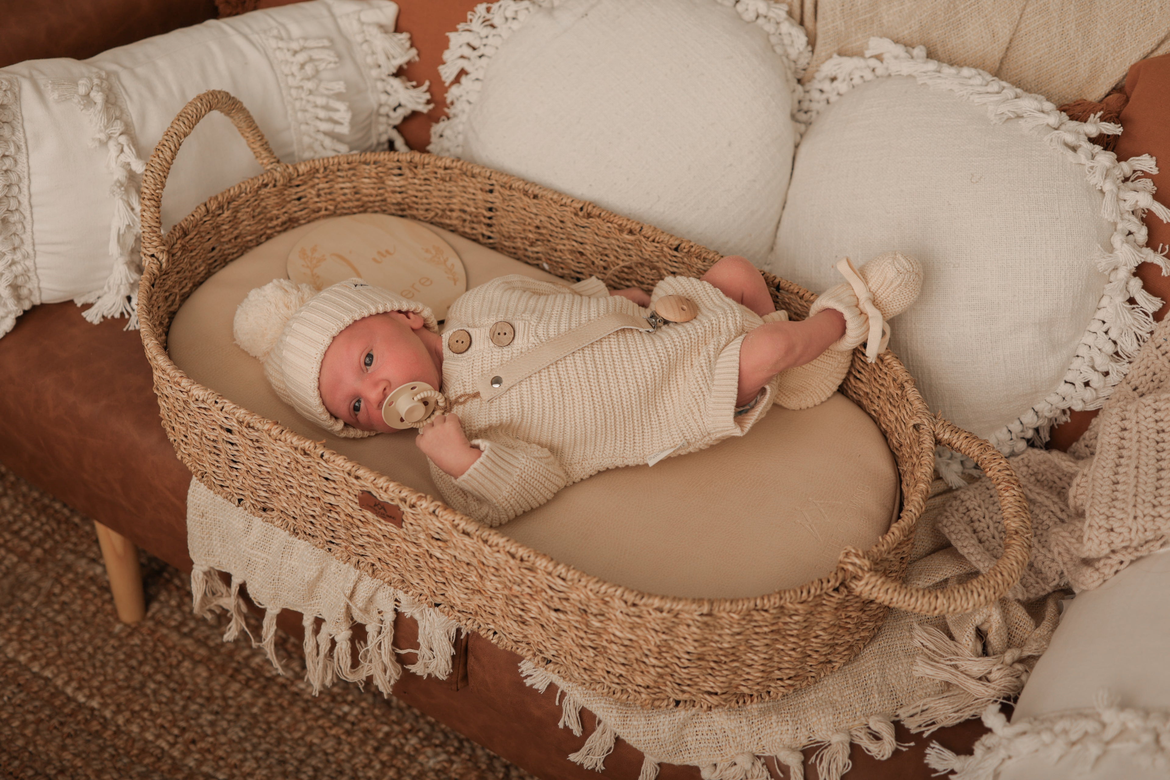 Textured Knit Beanie - Oat