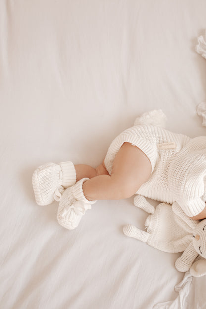Textured Knit Bodysuit - Bunny