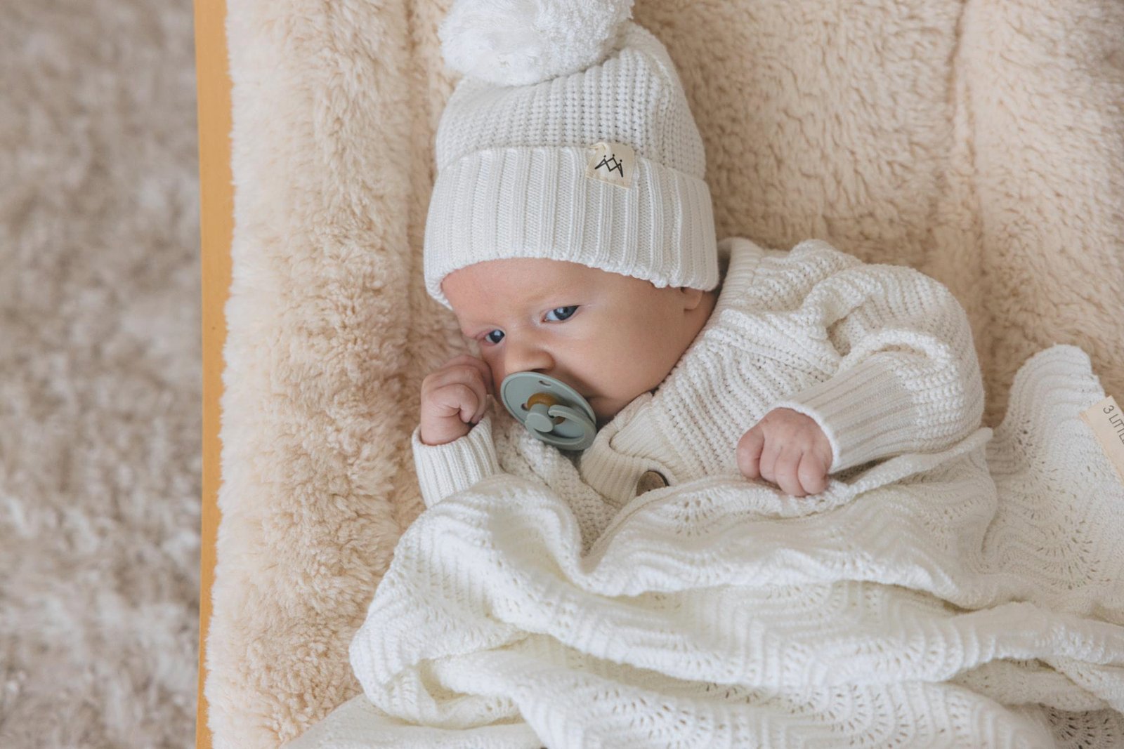 Knitted Beanie & Blanket - 3 Little Crowns