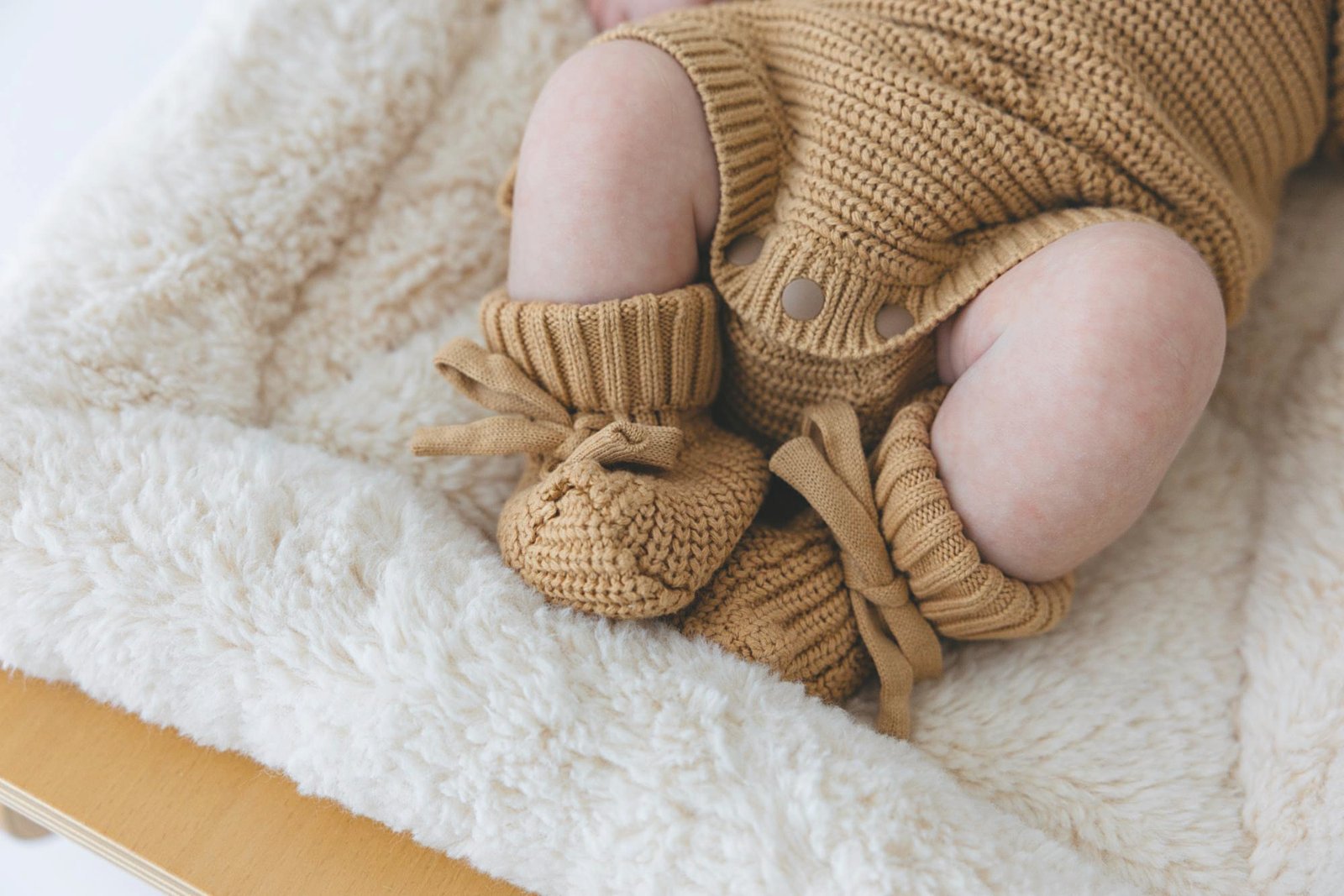 Textured Knit Booties - Coco