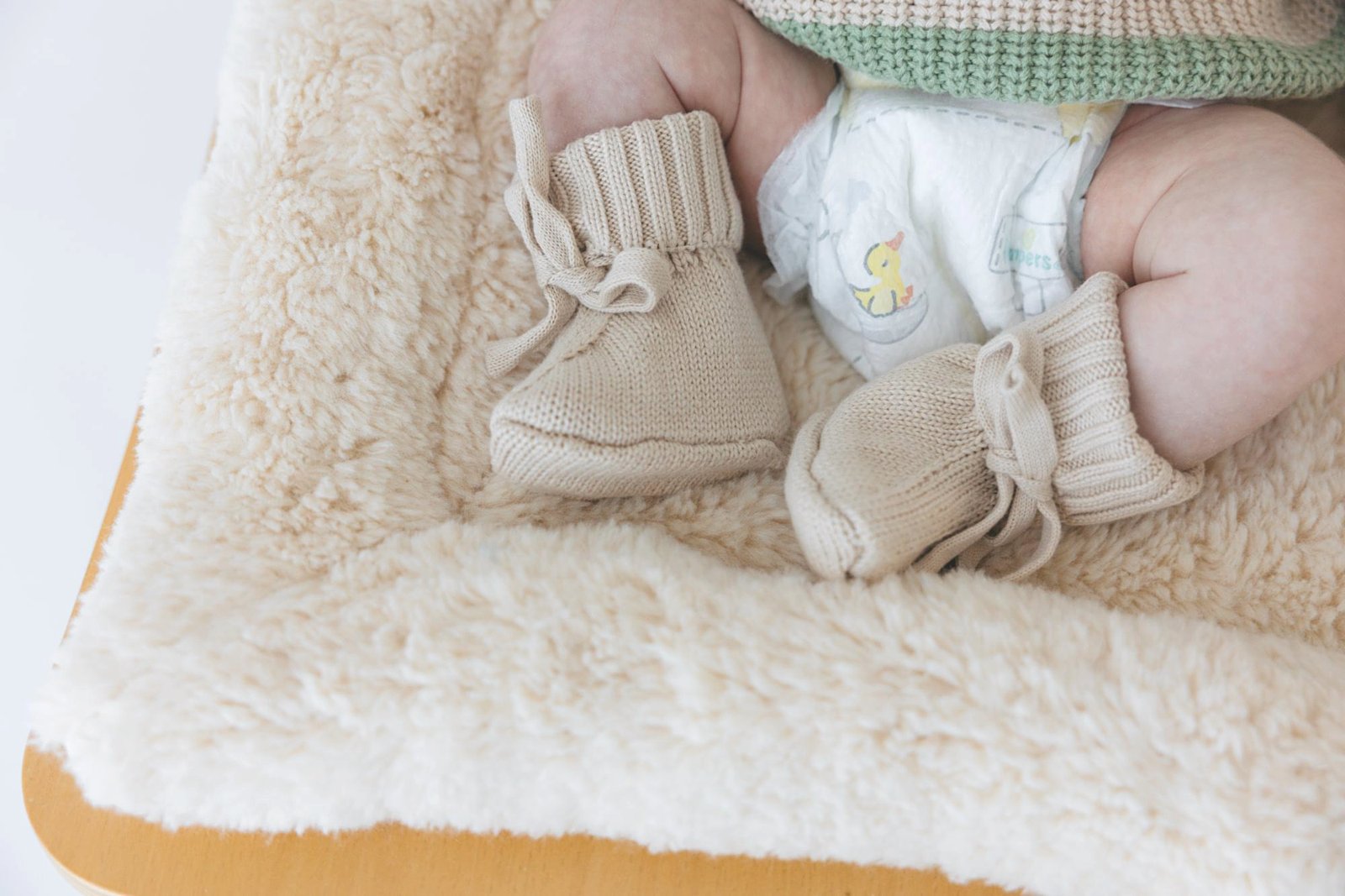 Knitted Booties - Mushroom - 3 Little Crowns